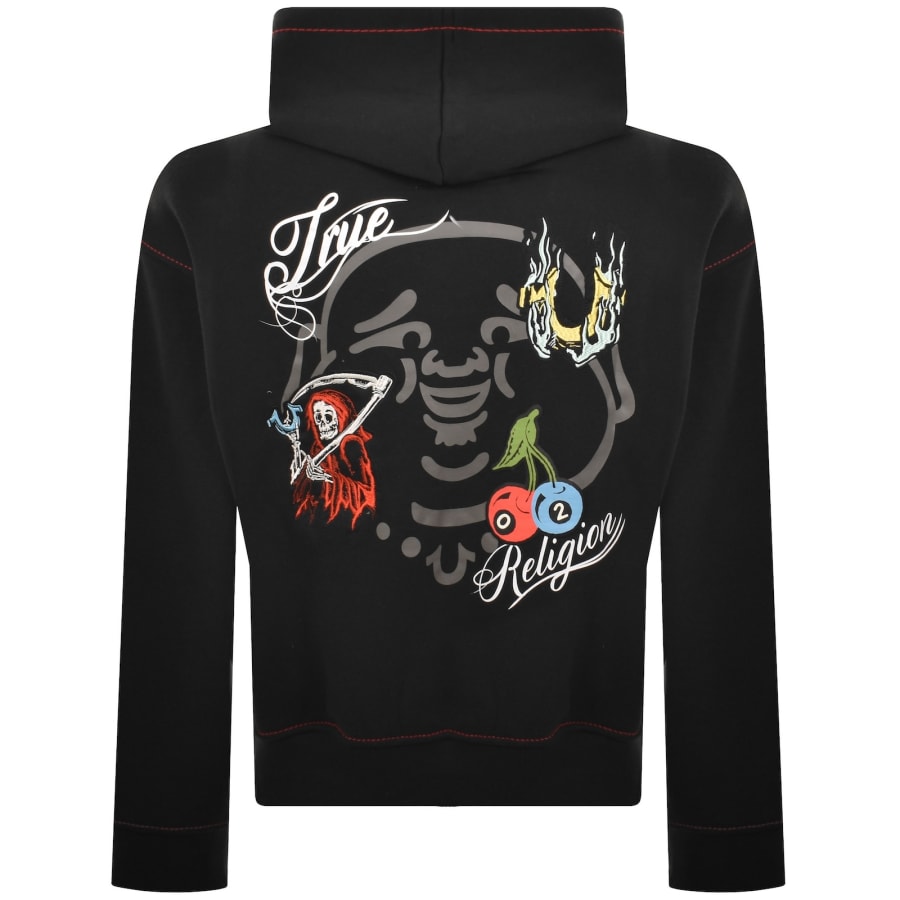 True Religion Buddha Face Zip Hoodie Black | Mainline Menswear us